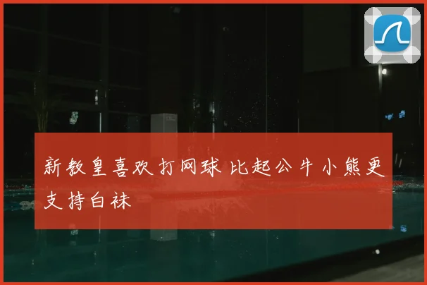 新教皇喜欢打网球 比起公牛小熊更支持白袜